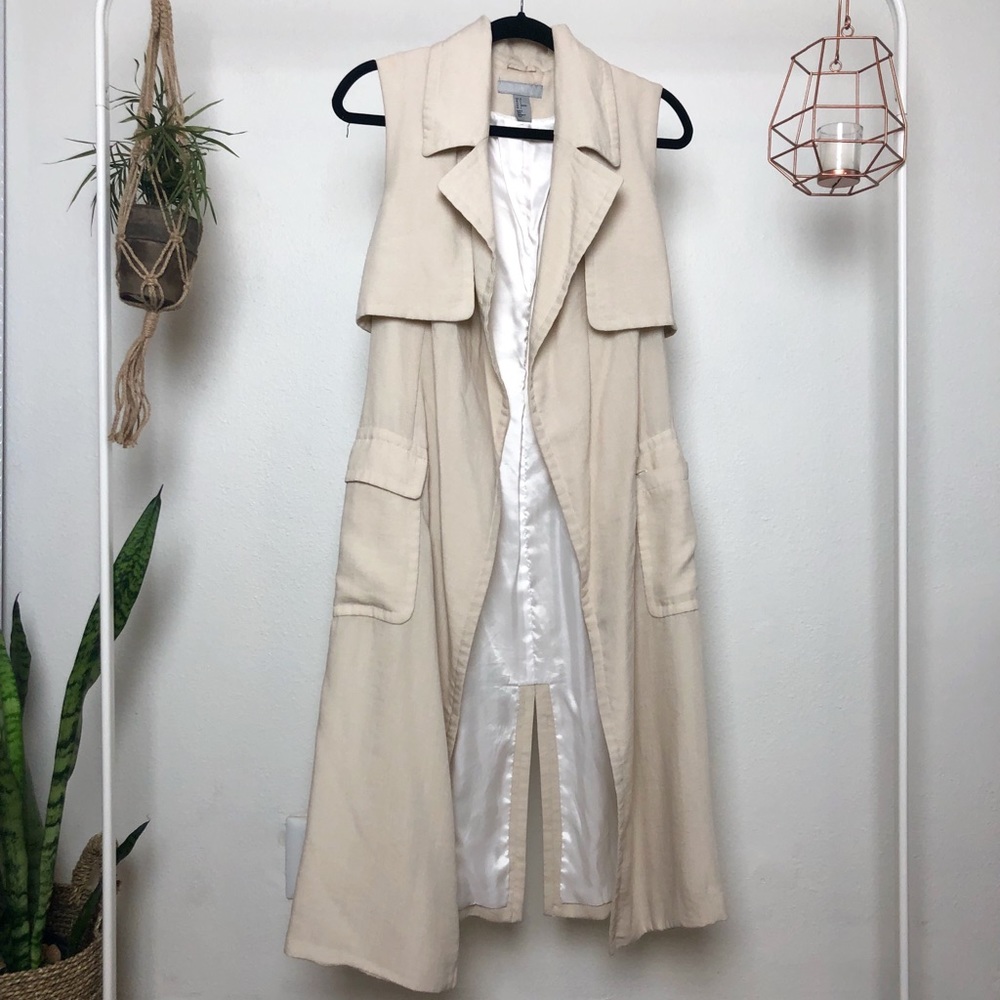 H&M Utility Style Sleeveless Duster Coat